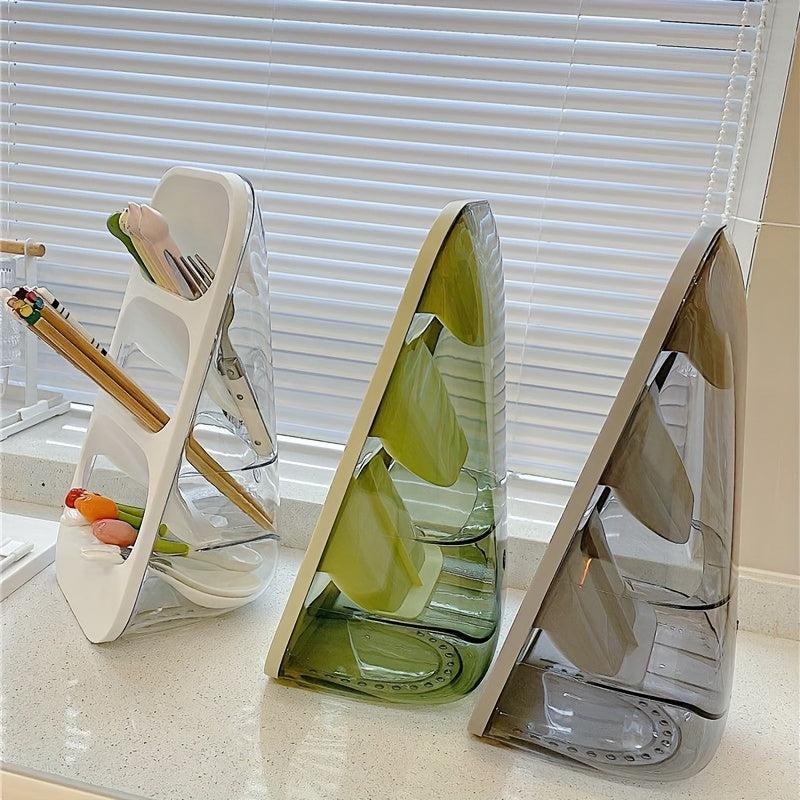 Chopsticks Storage Box with Drain Spoon Rack Organizers
