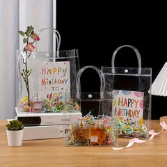 3pcs Transparent PVC Tote Gift Bags