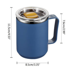 Stainless Steel Travel Mug Insulated with Handle & Lid