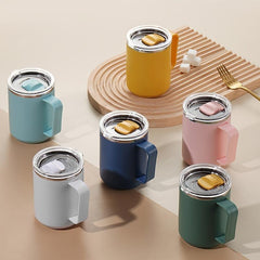 Stainless Steel Travel Mug Insulated with Handle & Lid