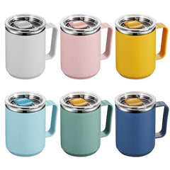 Stainless Steel Travel Mug Insulated with Handle & Lid