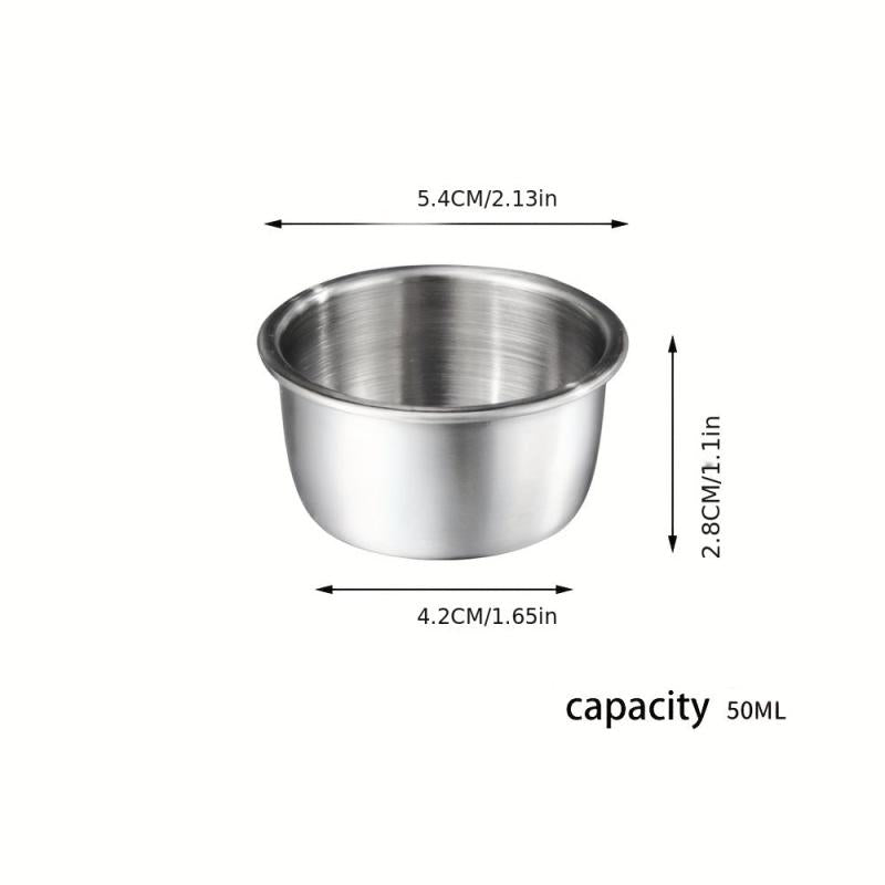 4pcs Leakproof Salad Dressing Containers Stainless Steel Cups