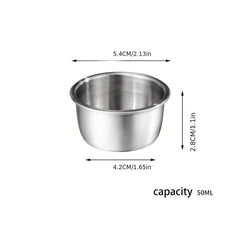 4pcs Leakproof Salad Dressing Containers Stainless Steel Cups