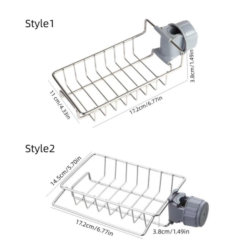 Stainless Steel Sink Caddy Organizer for Kitchen Sponge Soap Towel Storage