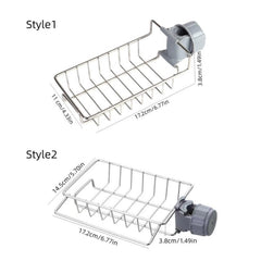 Stainless Steel Sink Caddy Organizer for Kitchen Sponge Soap Towel Storage