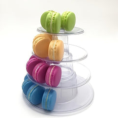 6pcs Layers Macaron Tower Cake Shelf with Dust Cover