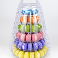 6pcs Layers Macaron Tower Cake Shelf with Dust Cover