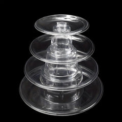 6pcs Layers Macaron Tower Cake Shelf with Dust Cover