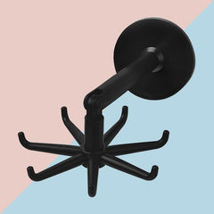 Rotating Utensil Holder w/7 Hook Kitchen Storage