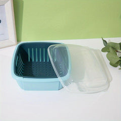 Double Layer Drain Basket Fruit Storage Container