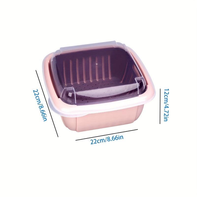 Double Layer Drain Basket Fruit Storage Container