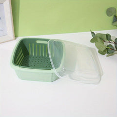 Double Layer Drain Basket Fruit Storage Container