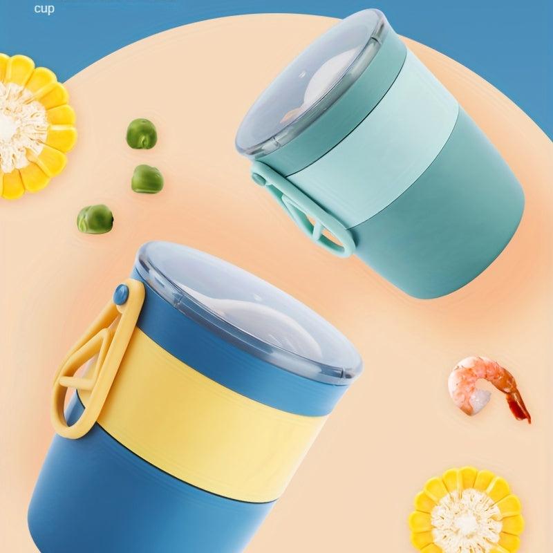Leak proof Breakfast Cup 450ml with Spoon