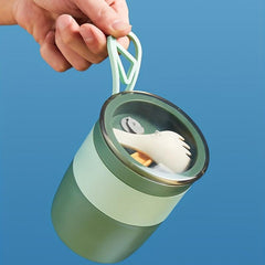Leak proof Breakfast Cup 450ml with Spoon
