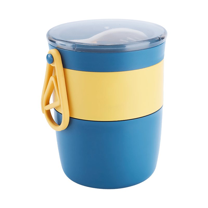 Leak proof Breakfast Cup 450ml with Spoon
