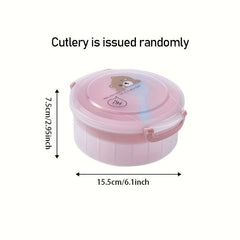 Double Layer Plastic Lunch Box for Teenagers and Workers