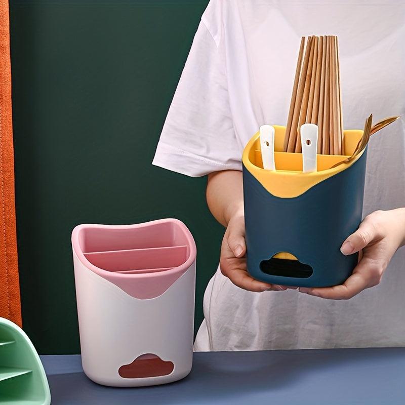 Chopsticks Drain Cage Spoon Cutlery Drainer Rack Kitchen Holder Organizer