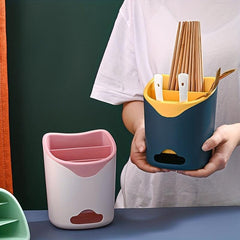 Chopsticks Drain Cage Spoon Cutlery Drainer Rack Kitchen Holder Organizer