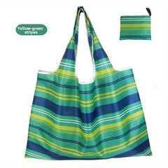 Waterproof Durable Striped Plaid Reusable Grocery Bags