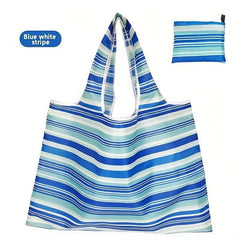 Waterproof Durable Striped Plaid Reusable Grocery Bags