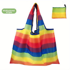 Waterproof Durable Striped Plaid Reusable Grocery Bags
