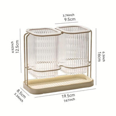 Chopsticks Tube Kitchen Organizer Draining Shelf Wall Mounted