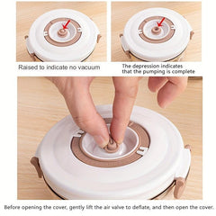 Round Vacuum Preservation Box Sealed Storage Can Refrigerator Fruit Vegetable