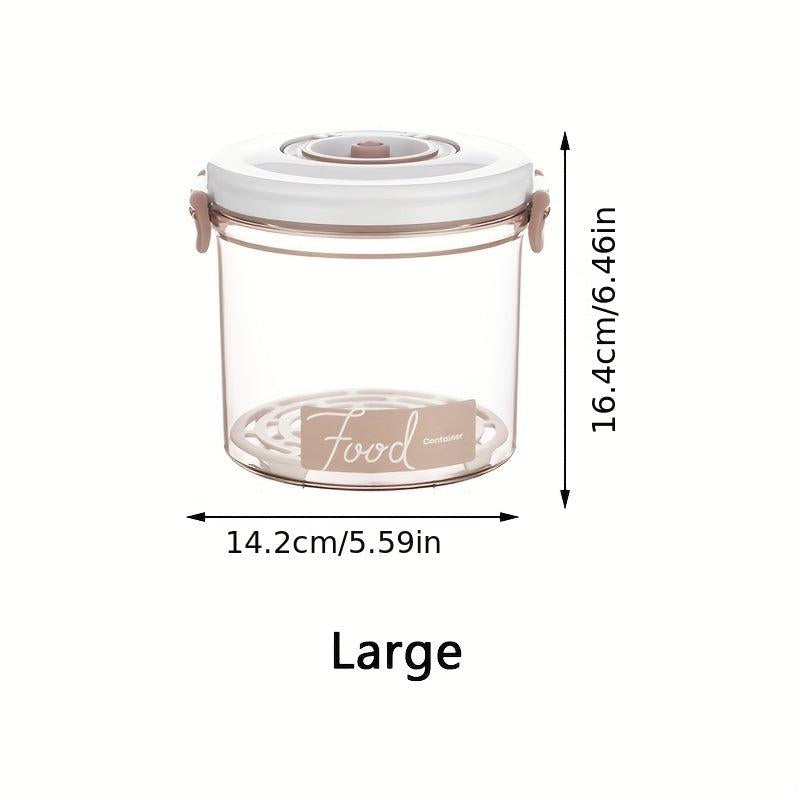 Round Vacuum Preservation Box Sealed Storage Can Refrigerator Fruit Vegetable