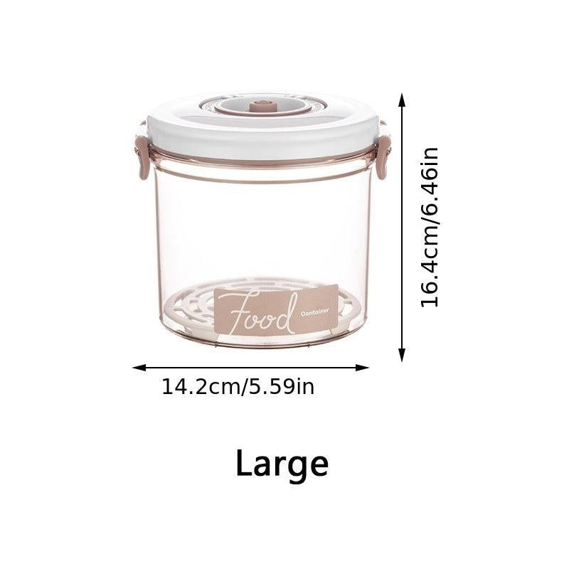 Round Vacuum Preservation Box Sealed Storage Can Refrigerator Fruit Vegetable