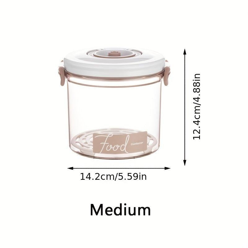 Round Vacuum Preservation Box Sealed Storage Can Refrigerator Fruit Vegetable