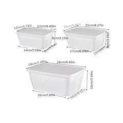 Refrigerator Storage Container with Lid for Fruits and Vegetables