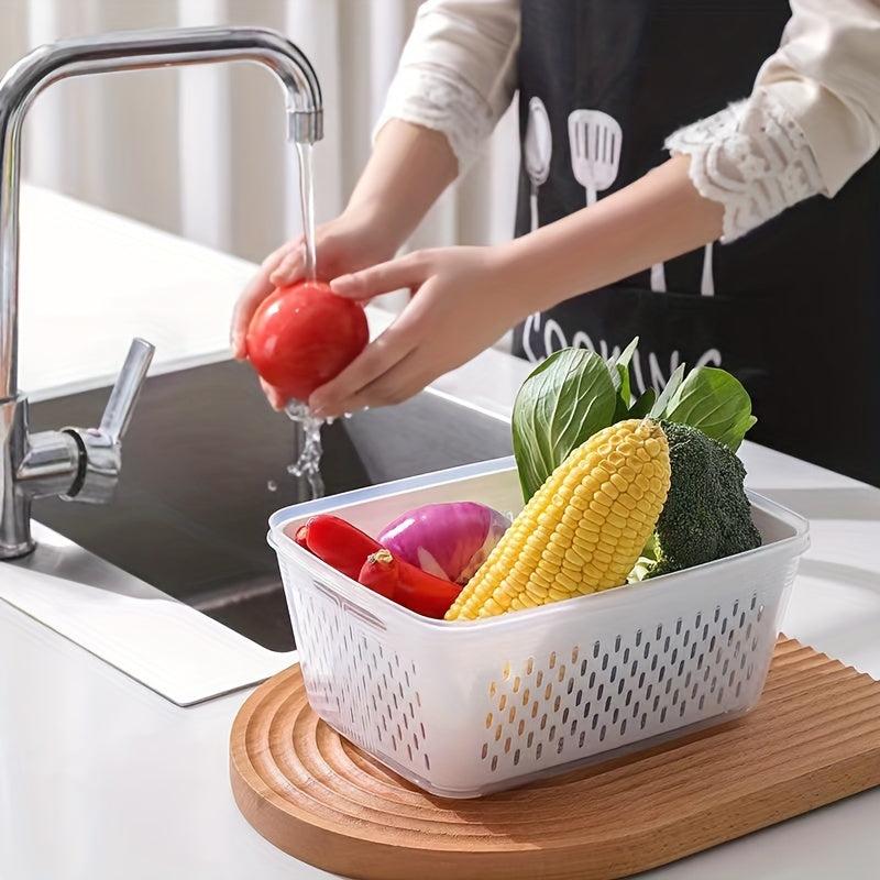 Refrigerator Storage Container with Lid for Fruits and Vegetables