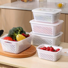 Refrigerator Storage Container with Lid for Fruits and Vegetables