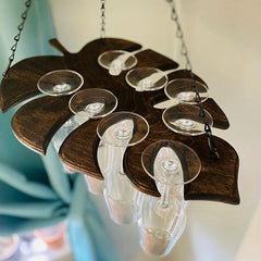 Monstera Wine Rack Hanging Glass Ceiling Bracket Household Storage
