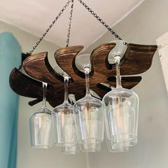 Monstera Wine Rack Hanging Glass Ceiling Bracket Household Storage