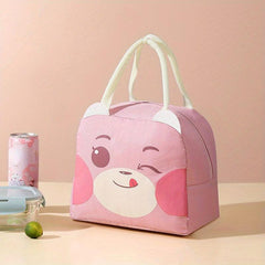 Insulated Cartoon Bento Bag Multifunctional Lunch Bag Waterproof Hand Washable
