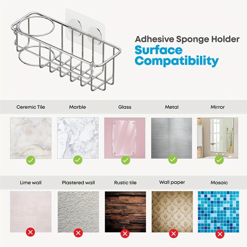 Stainless Steel Sink Sponge Storage Rack