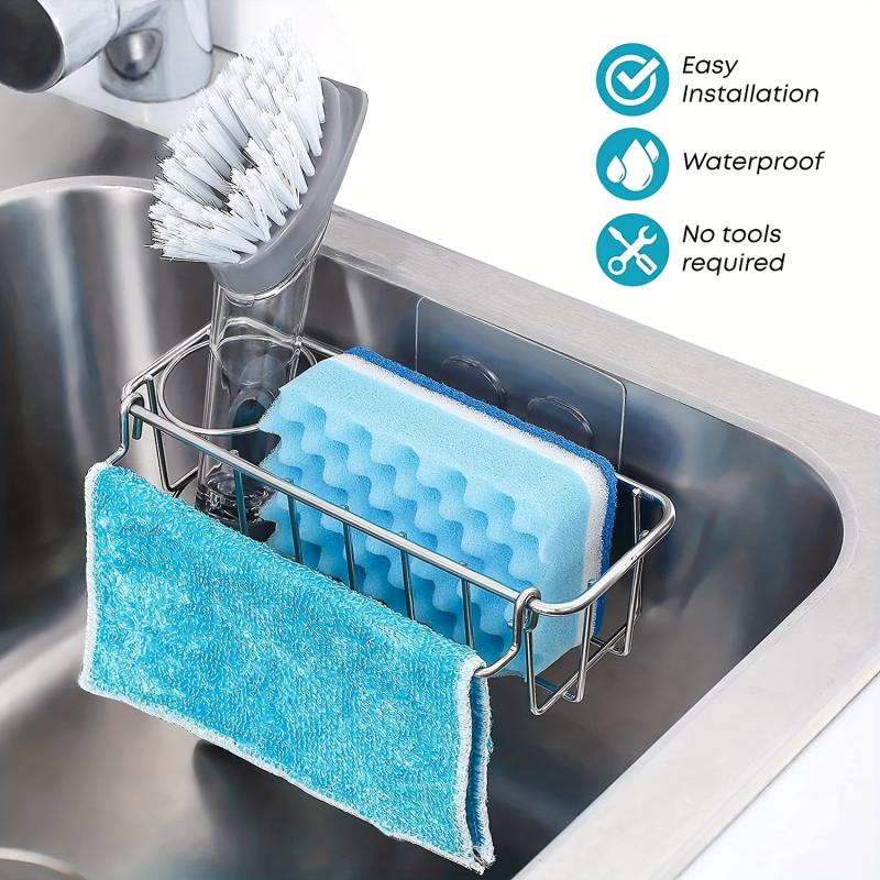 Stainless Steel Sink Sponge Storage Rack