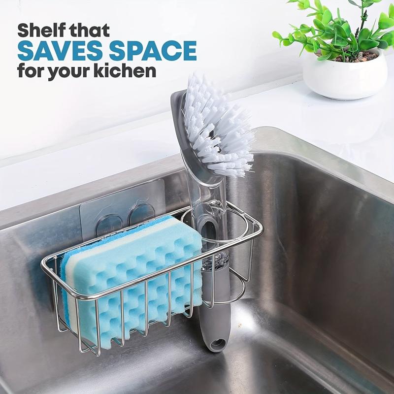 Stainless Steel Sink Sponge Storage Rack