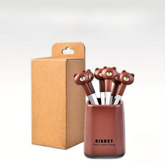 Cartoon Fruit Fork Toothpick Collection - Bear Mooncake Fork