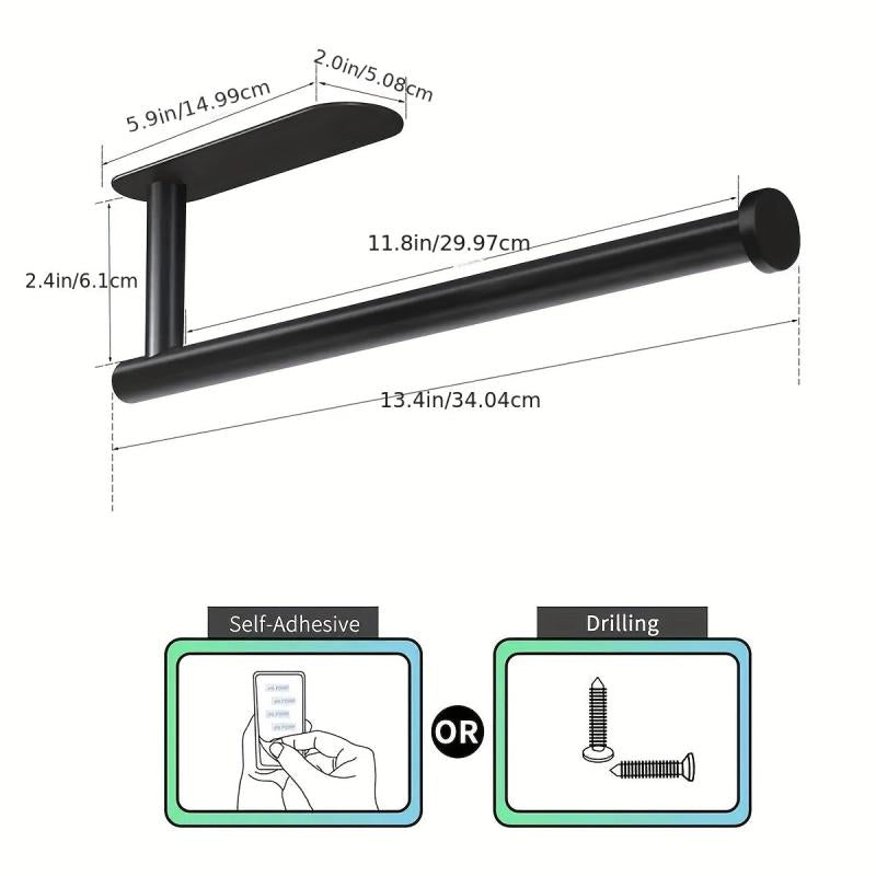 Single Hand Operable Paper Towel Rack Wall Mount