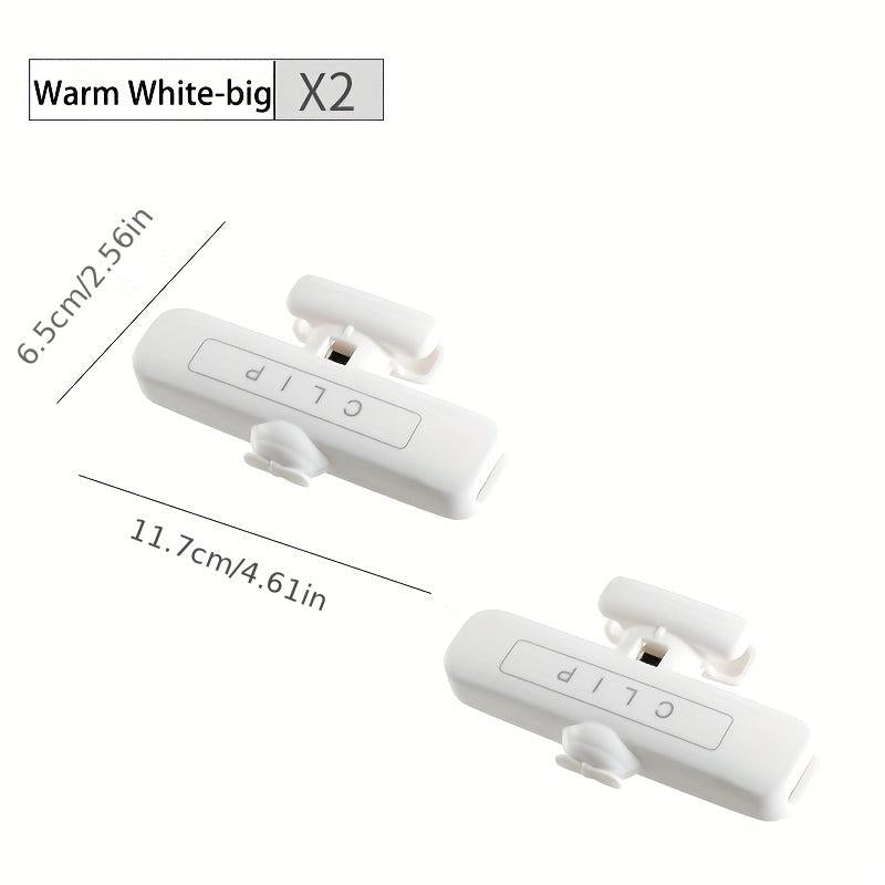 2pcs Food Bag Clip Seal Clip Household Sealing Strip Plastic Bag