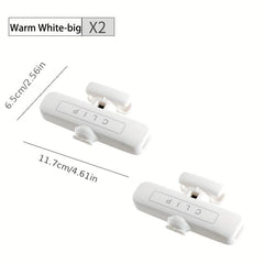 2pcs Food Bag Clip Seal Clip Household Sealing Strip Plastic Bag