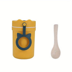 Insulated Breakfast Cup with Spoon Anti Scalding Sealable