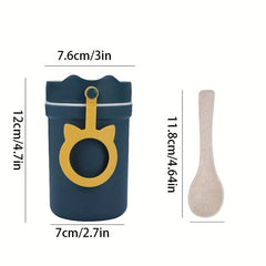 Insulated Breakfast Cup with Spoon Anti Scalding Sealable
