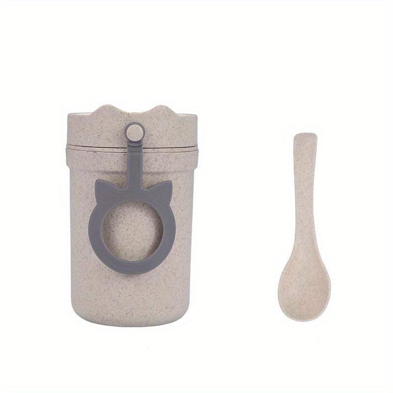 Insulated Breakfast Cup with Spoon Anti Scalding Sealable