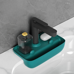 Silicon Sink Sponge Rag Drainer Rack Anti-splash Dish Gadget Holder