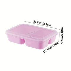 Rectangular 3 Compartment Lunch Box for Teens