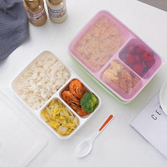 Rectangular 3 Compartment Lunch Box for Teens