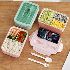Striped Insulated Bag & 1400ml Bento Box Set